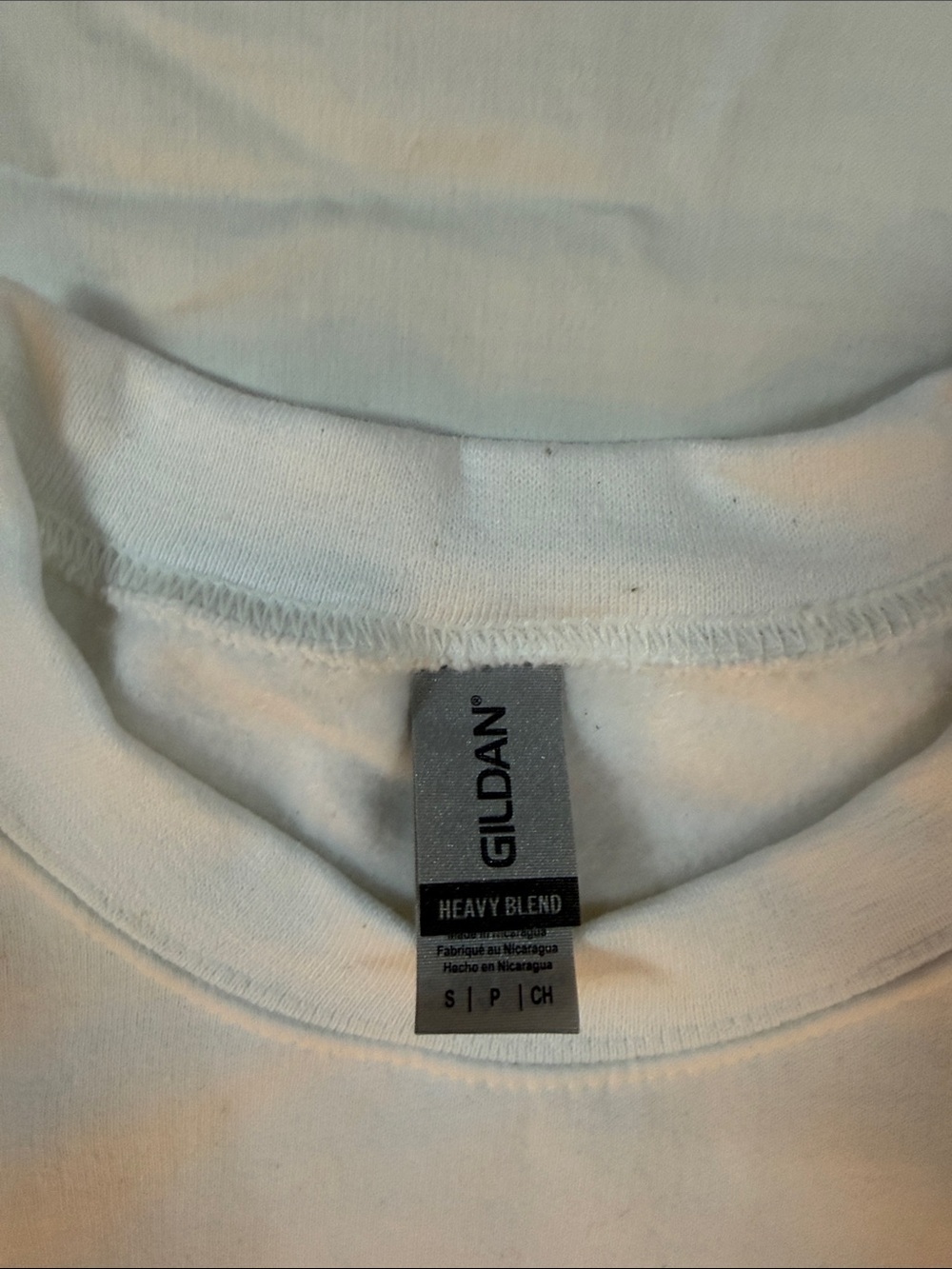 Gildan White Crewneck Sweatshirt with Brown Espresso Martini Graphic - Picture 2 of 5